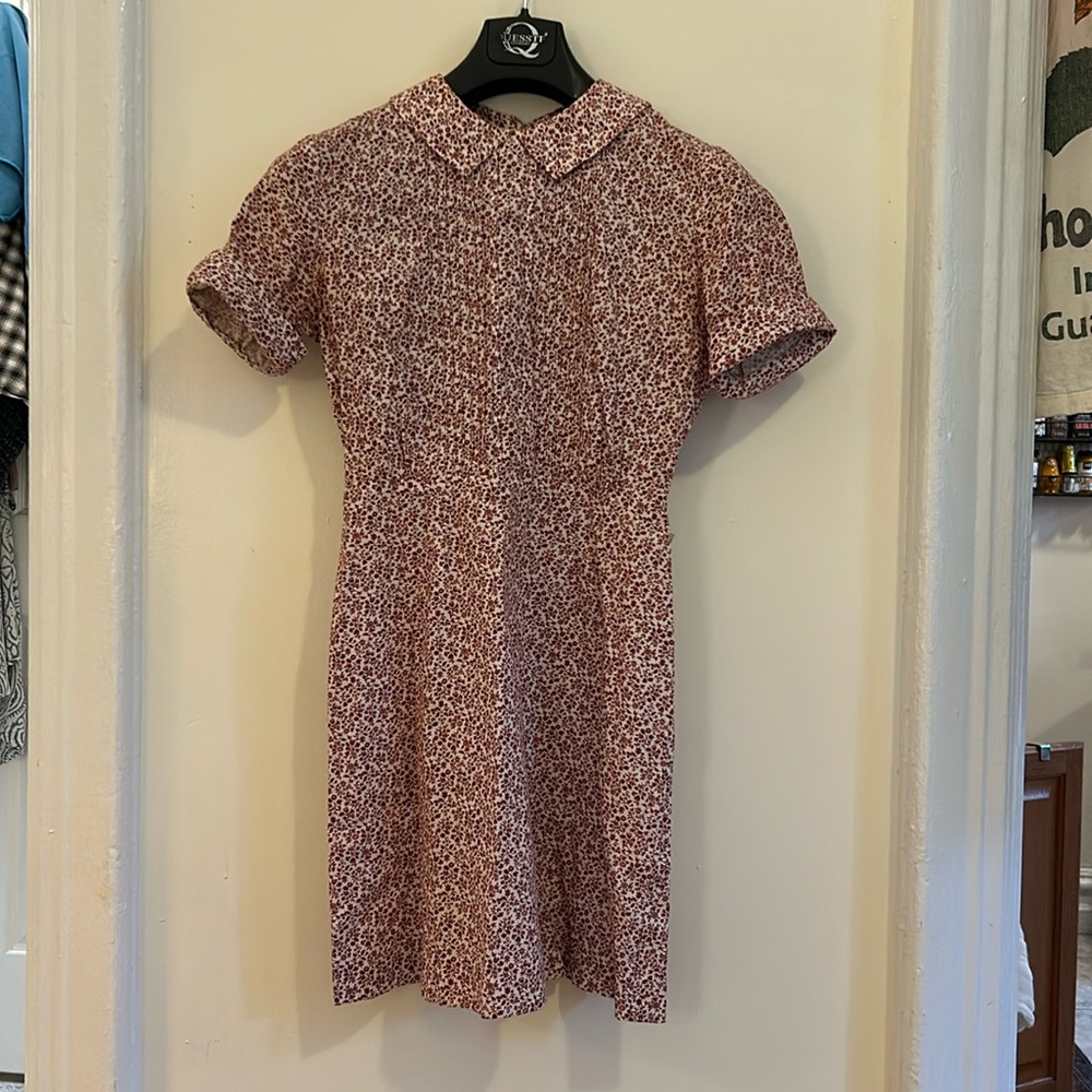 Collared vintage mini dress